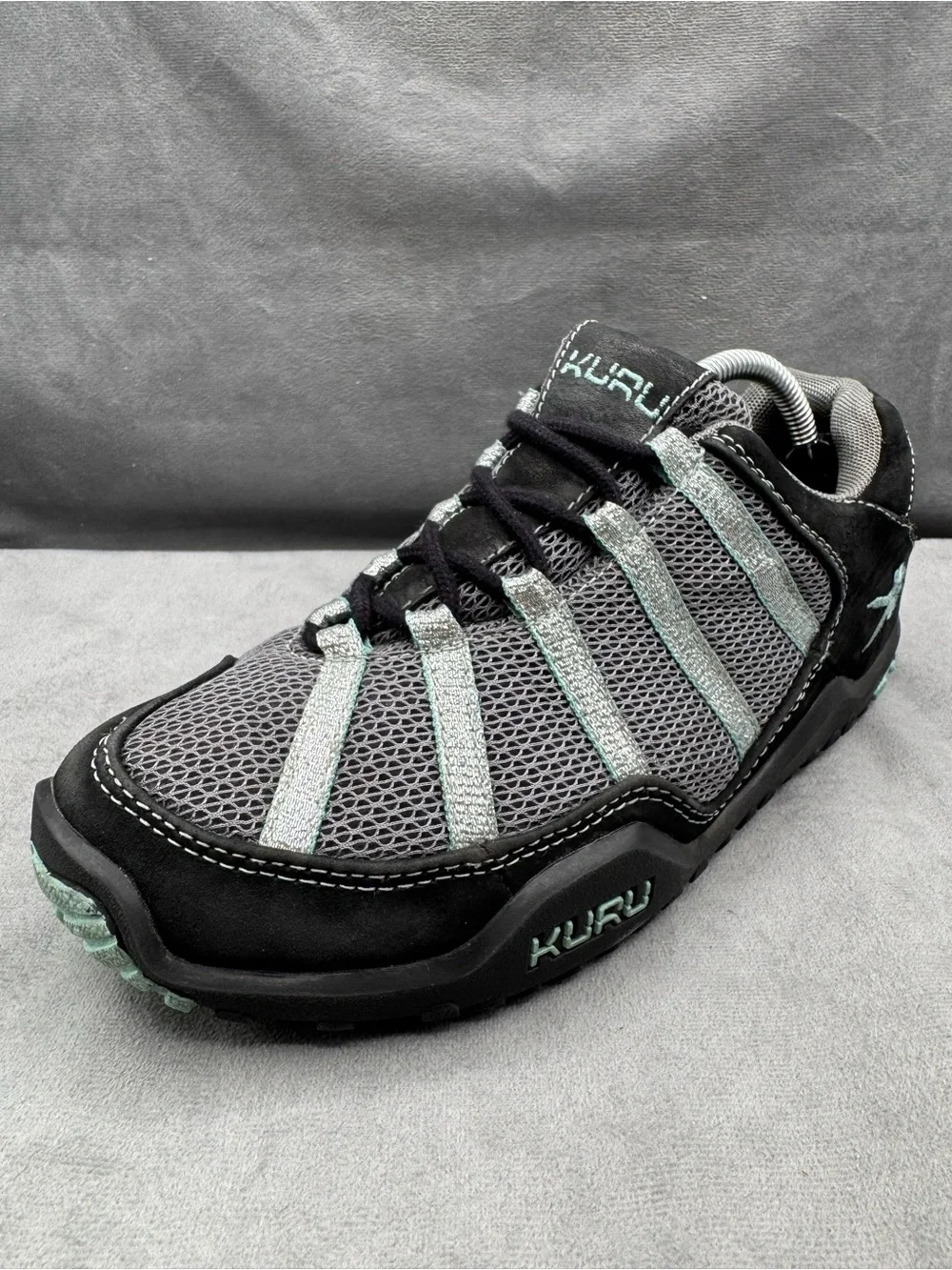 Kuru Chicane Sneakers Women’s Size 7 Black Teal Walking‎ Comfort Shoes